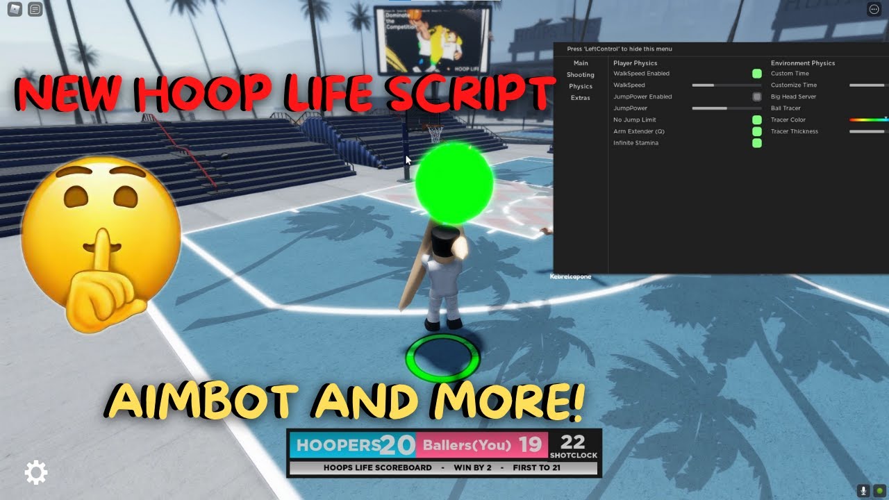 NEW Hoop Life Script GUI (Speed, Auto Reach, Aimbot, AND MORE!) *PASTEBIN* Roblox