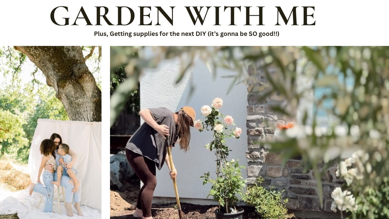 GARDEN WITH ME || SPRING GARDENING || EDEN CLIMBING ROSE || STARTING THE BACKYARD LANDSCAPING