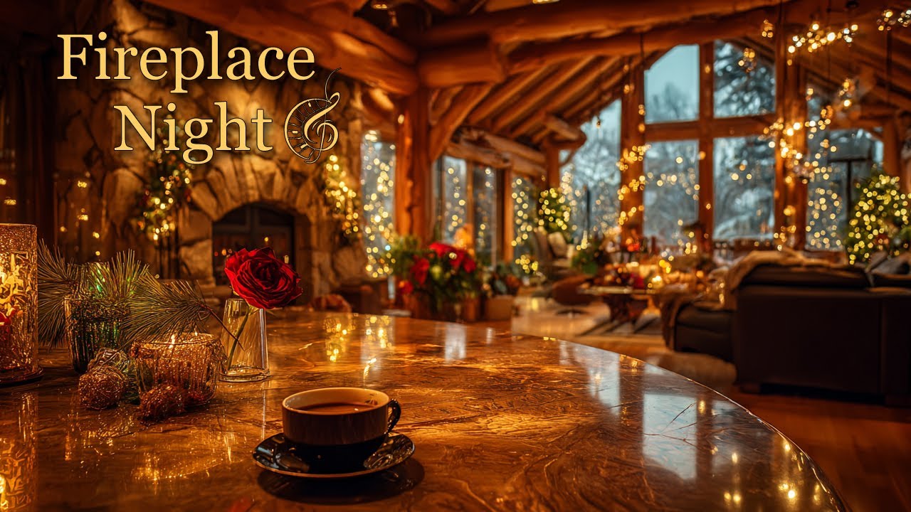 Fireplace Winter Night – January Jazz for Reading | Cozy Piano
