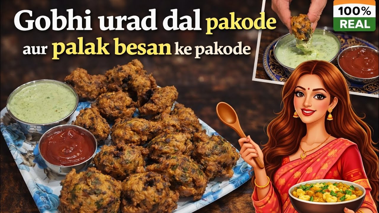 Gobhi ke Kurkure Pakode | Urad Dal se bane Crispy Pakode 😋