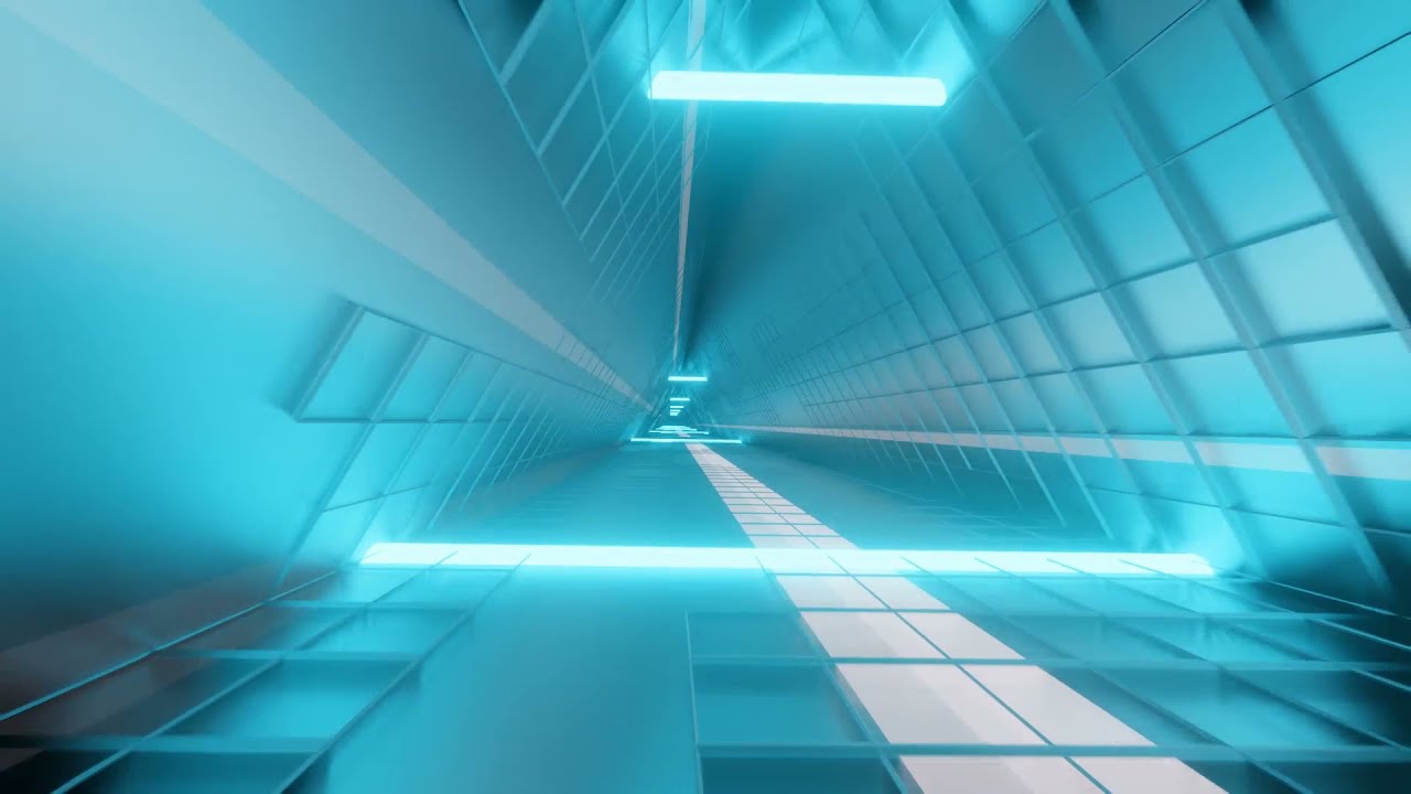 Futuristic Metallic Color Changing Tunnel Loop - HD VFX