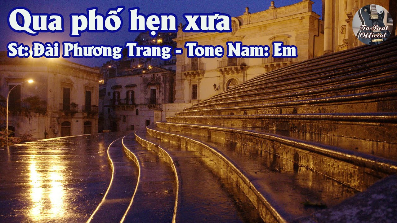 Karaoke Qua Phố Hẹn Xưa Tone Nam | TAS BEAT