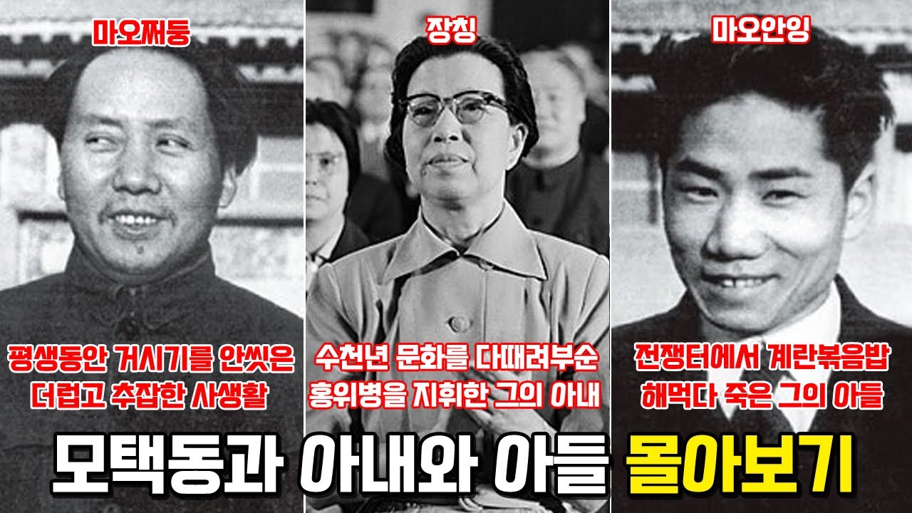 마오쩌둥 패밀리 몰아보기. 마오쩌둥, 장칭, 마오안잉