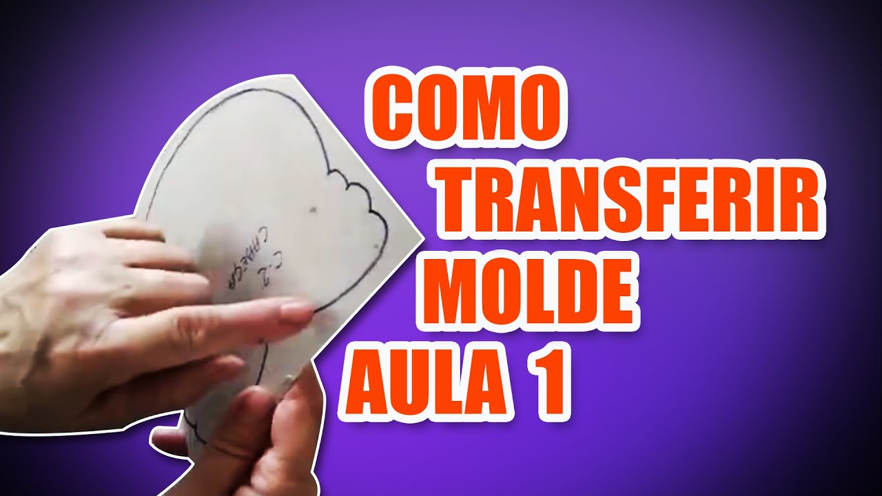 Como transferir molde no papel ou papelão e depois no Eva aula 1