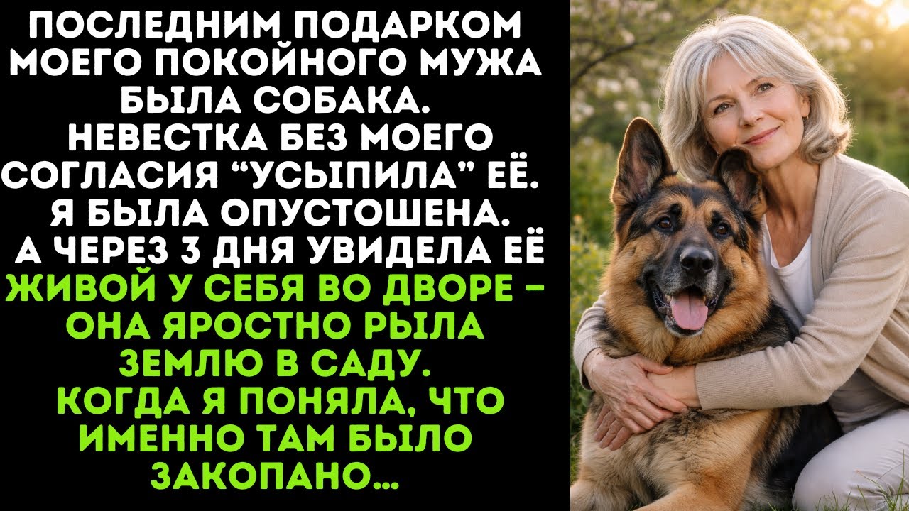 Последним подарком моего покойного мужа была собака. Невестка без моего согласия “усыпила” её.