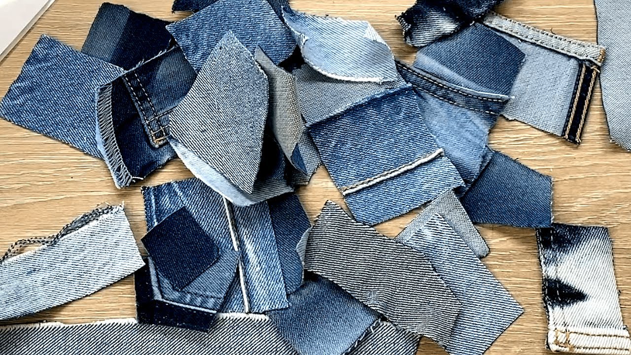 Для ленивых - самый лучший способ из старых джинсов сшить удобную косметичку  DIY мастер-класс