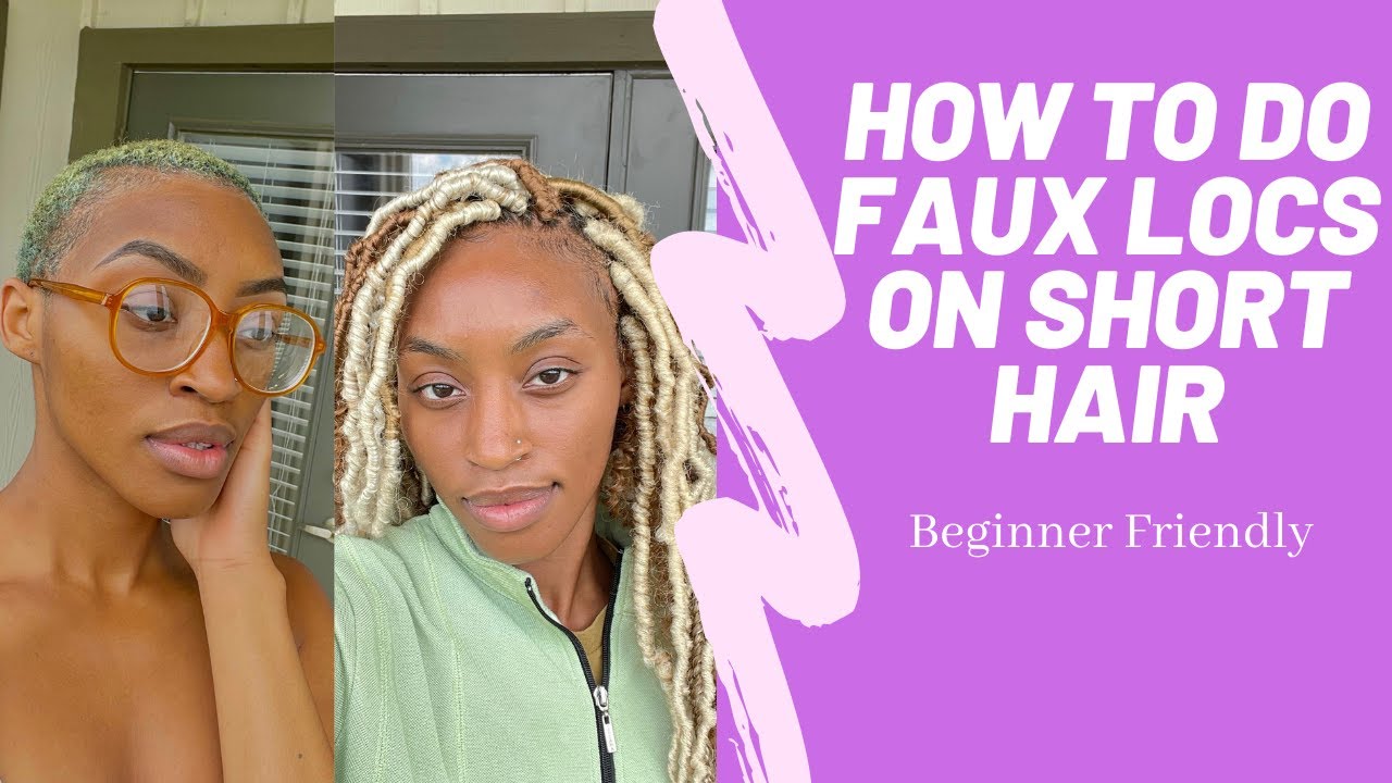 FAUX LOCS ON SHORT HAIR| RUBBERBAND METHOD| SHORT TUTORIAL