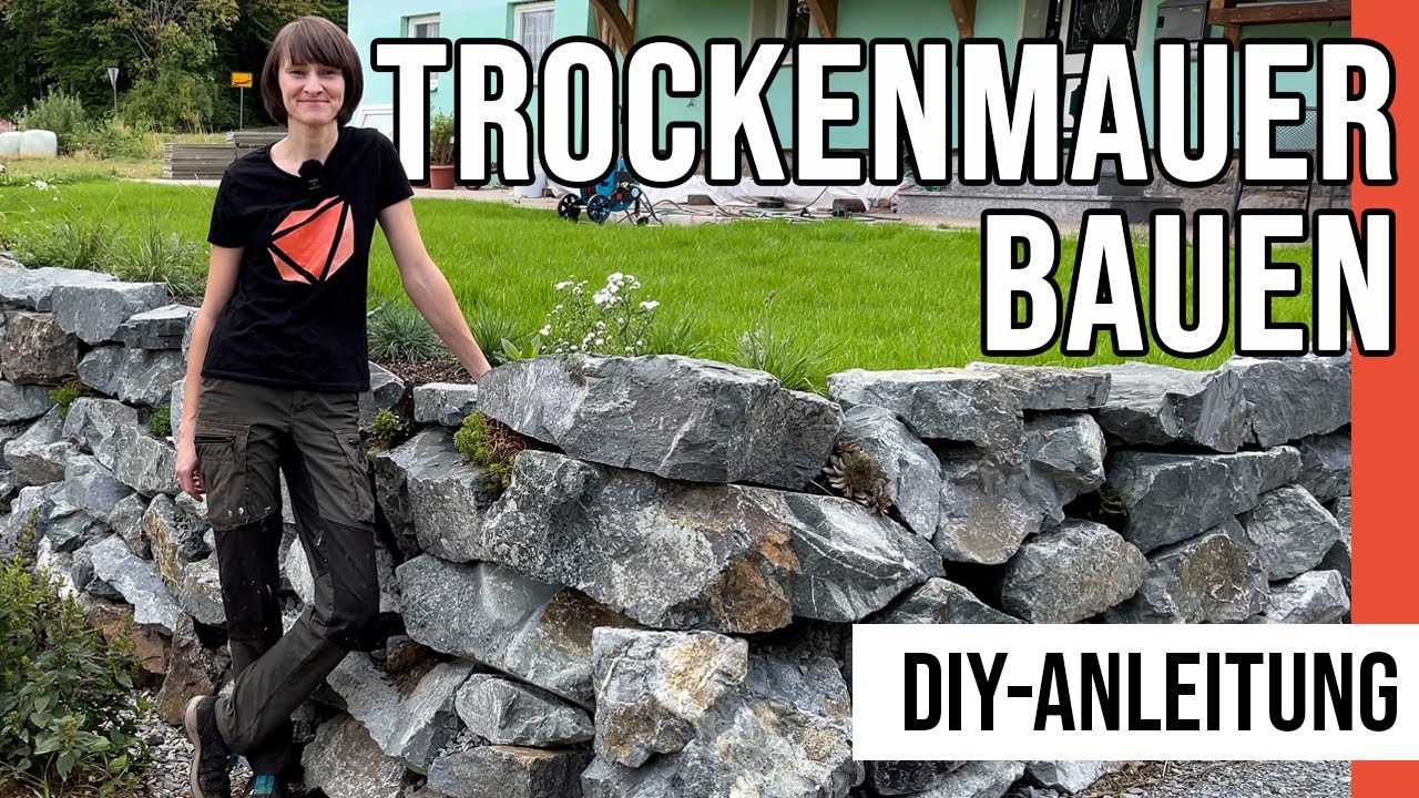 Trockenmauer bauen mit Wasserbausteinen - Schritt für Schritt | Schicker Mineral