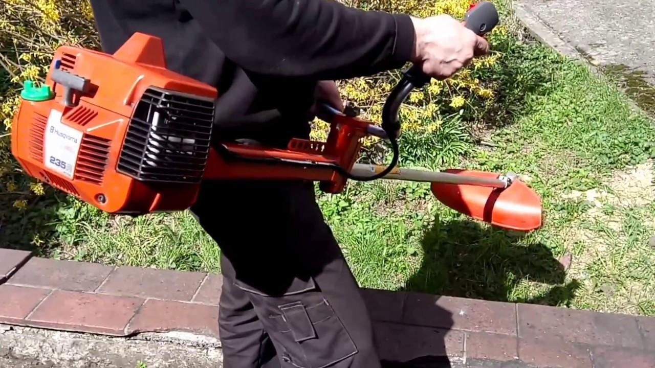 Husqvarna 235 R brushcutter, high and idle speed and engine alignment