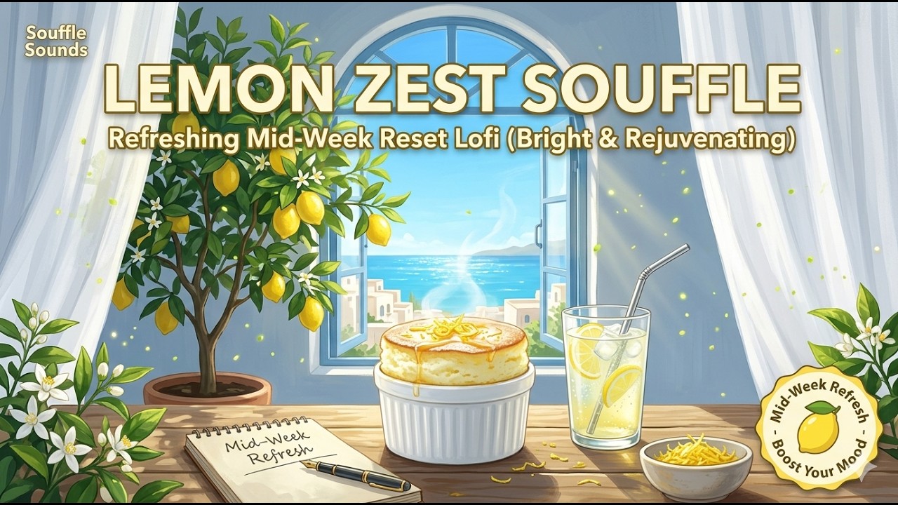 🍋 Cozy Lemon Zest Souffle | Refreshing Mid-Week Reset Lofi (Bright & Rejuvenating)