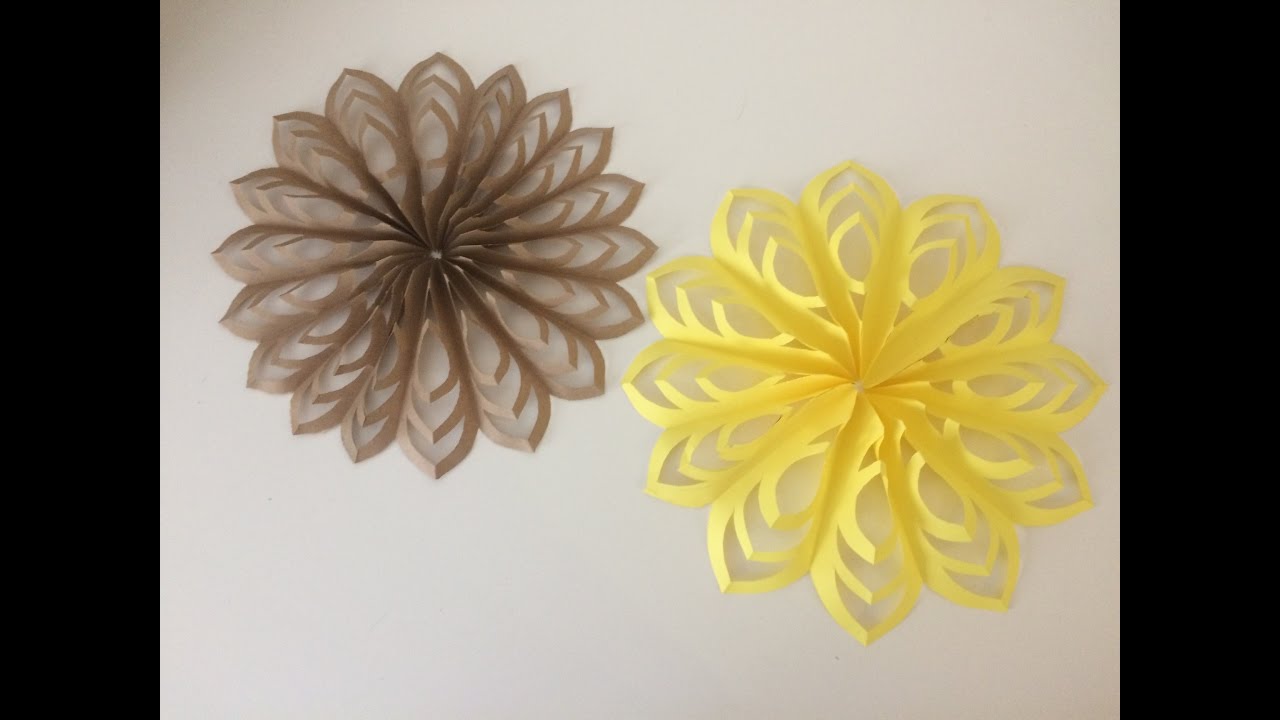 Объемная снежинка из бумаги своими руками//Paper snowflakes handmade