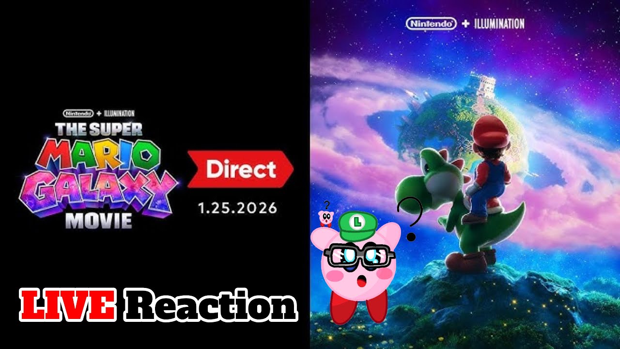 The Super Mario Galaxy Movie Direct LIVE🔴 Reaction 1.25.2026