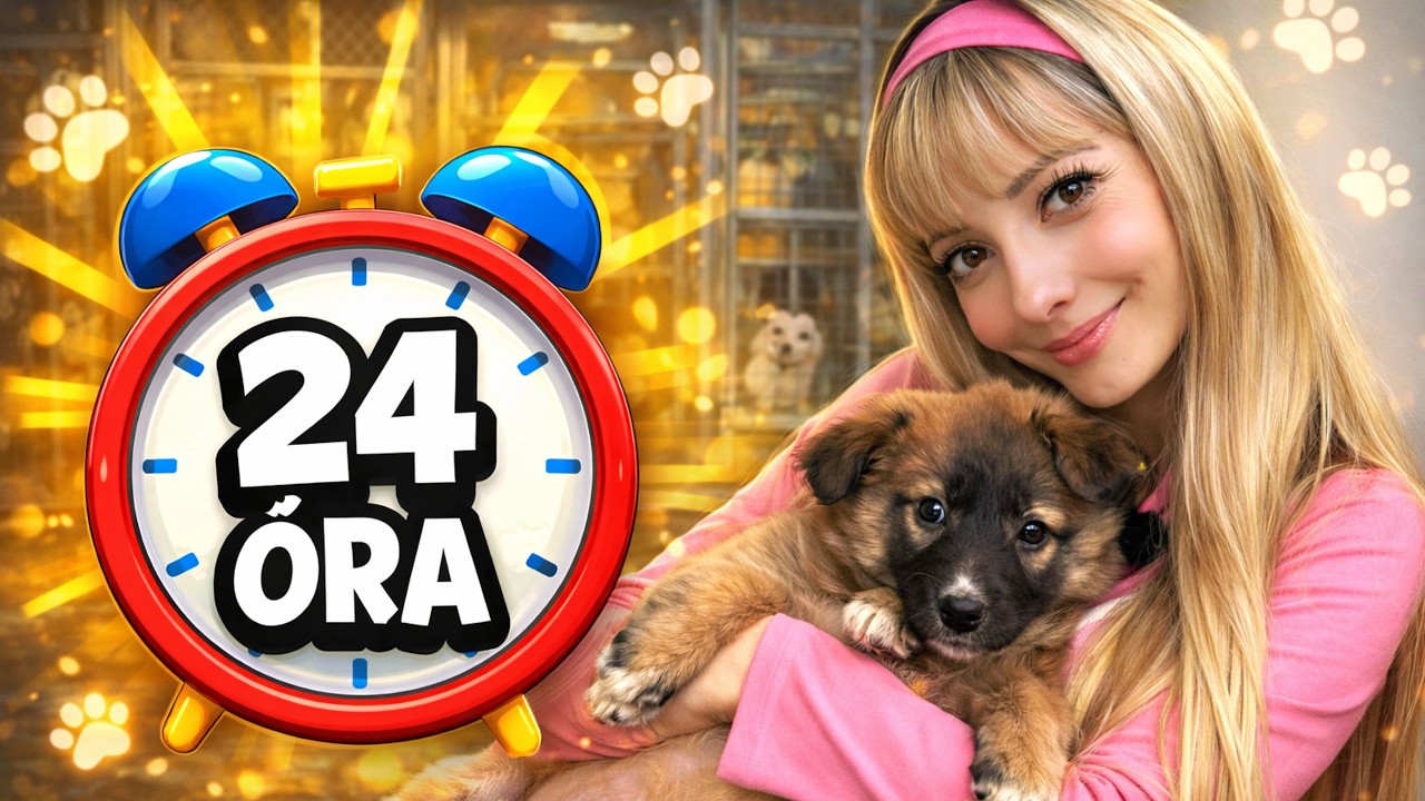 24 ÓRA EGY ÁRVA KUTYUSSAL!🥺❤️ #24hours