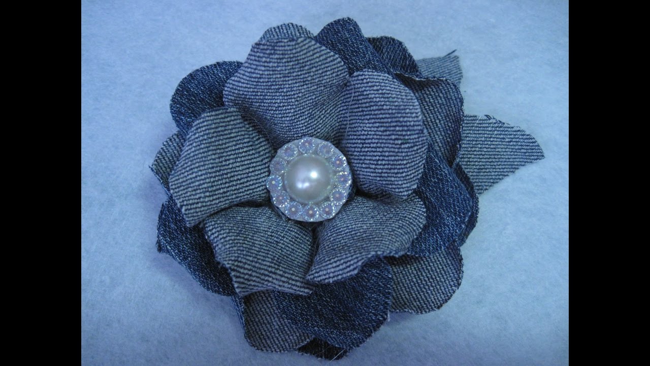 #DIY - flor de mezclilla, en tela de jean reciclada