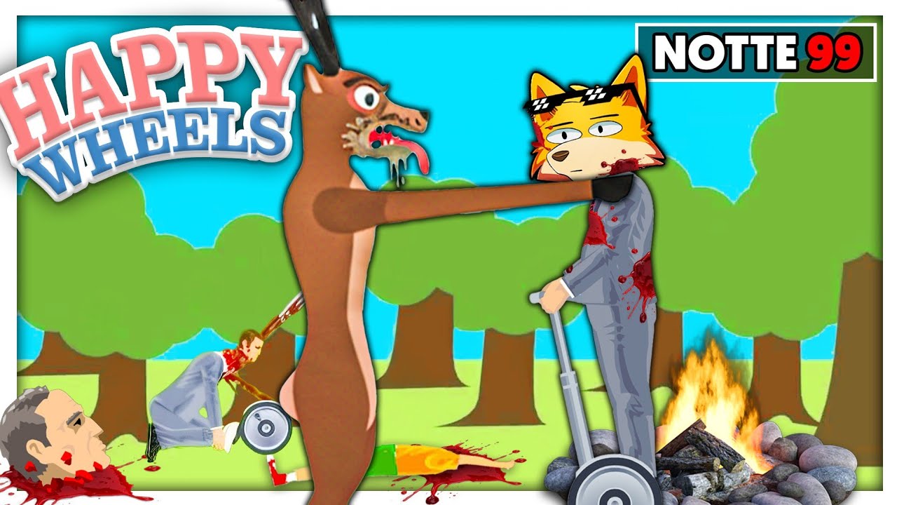 99 NOTTI NELLA FORESTA MA SU HAPPY WHEELS È BRUTALE. (Mi ha mangiato...)