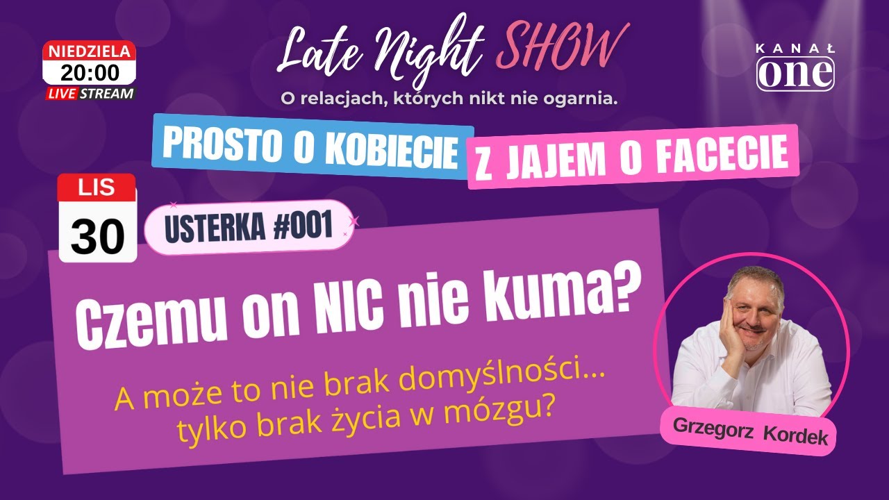 Czemu on NIC nie kuma? | Grzegorz Kordek | Late Night Show