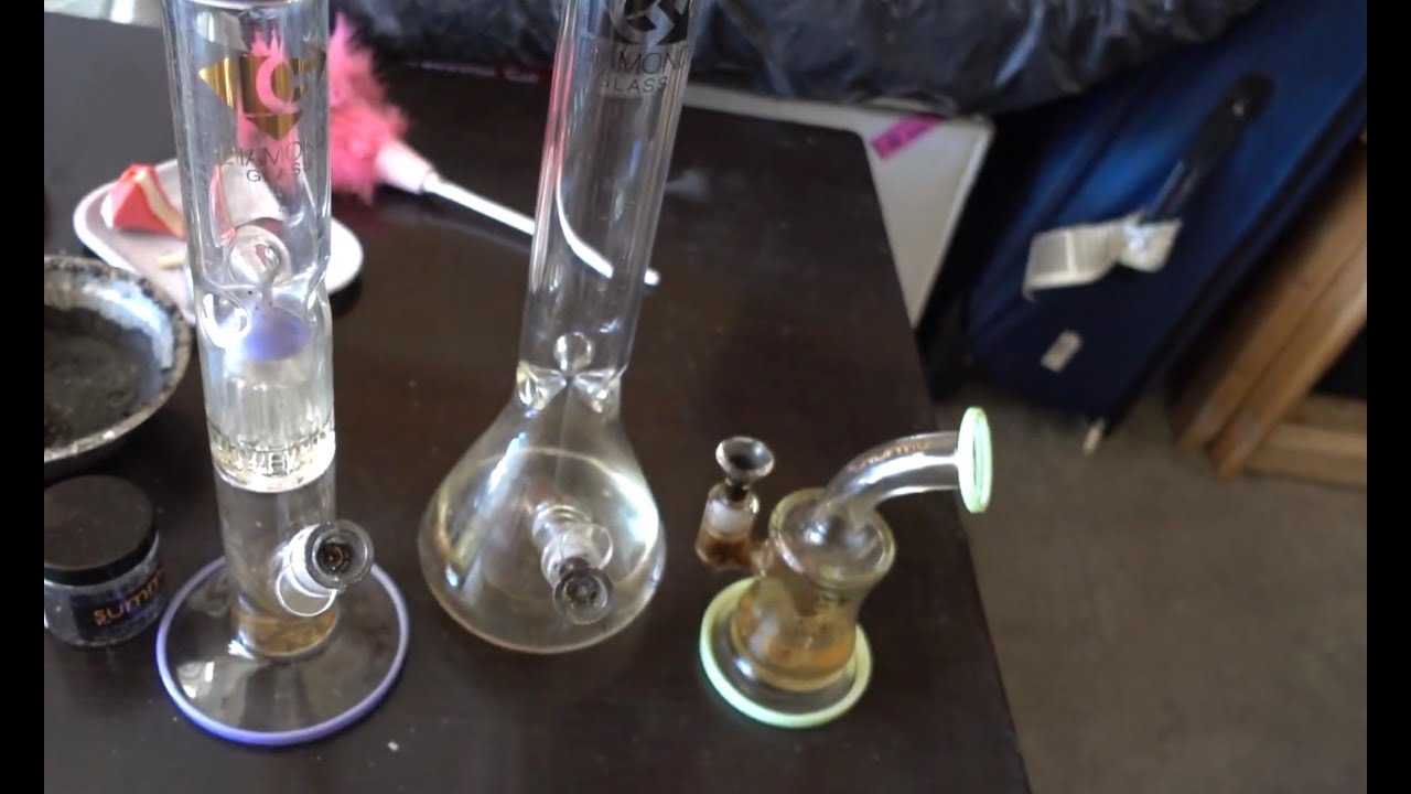 My New Diamond Glass Water Bong  Pieces