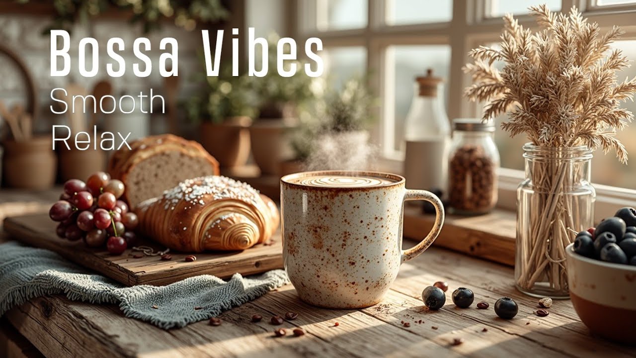 Спокойная Босса Нова 🎶 Фоновая музыка кафе для расслабляющей работы и учебы
