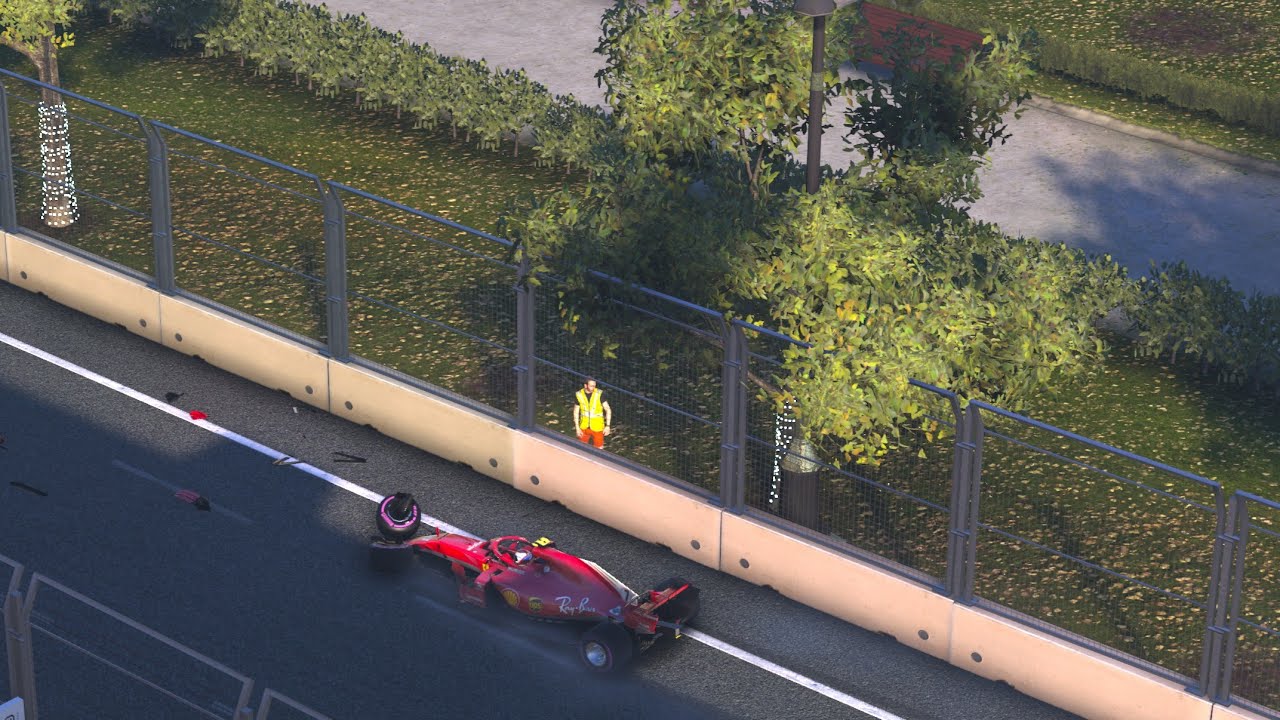 F1 2018 XBox One X Enhanced Gameplay - Big Crash on Last Lap