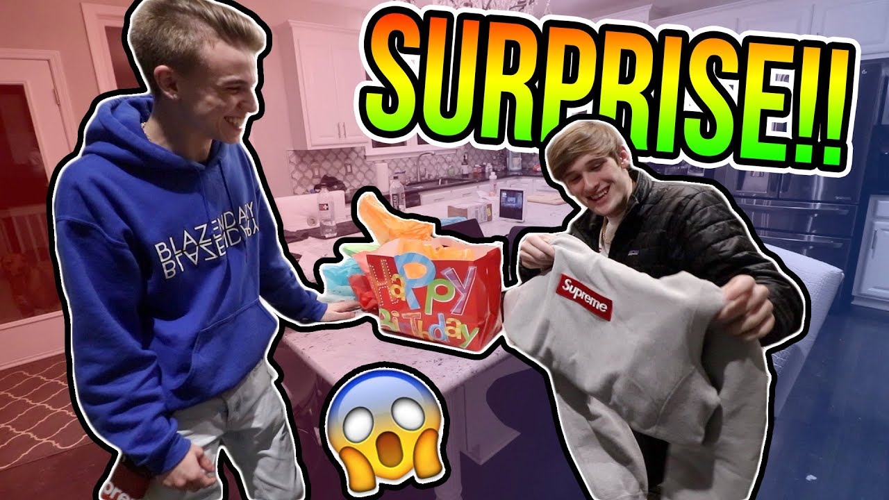 Surprising my Best Friend with a BRAND NEW SUPREME BOX LOGO!! (OMG!!)