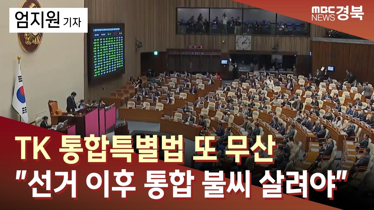 [R] TK 통합특별법 또 무산..
