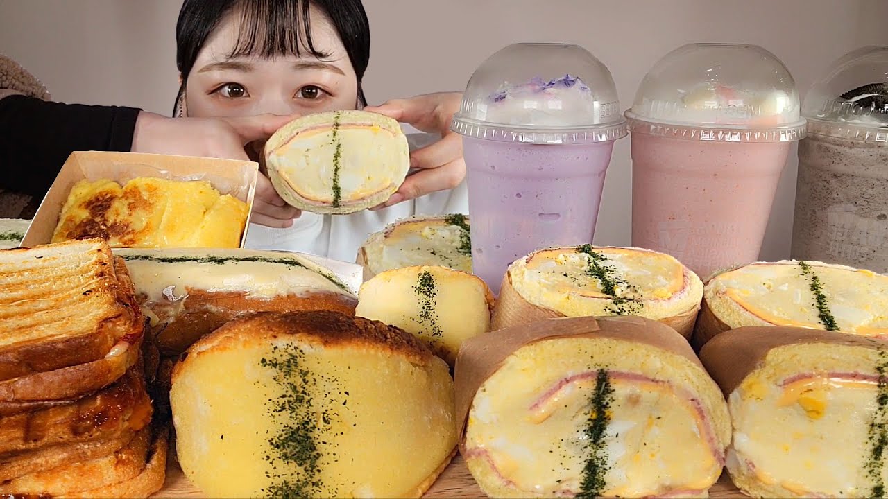 ASMR 샌드위치 토스트 8가지 먹방 :) Sandwich toast Mukbang