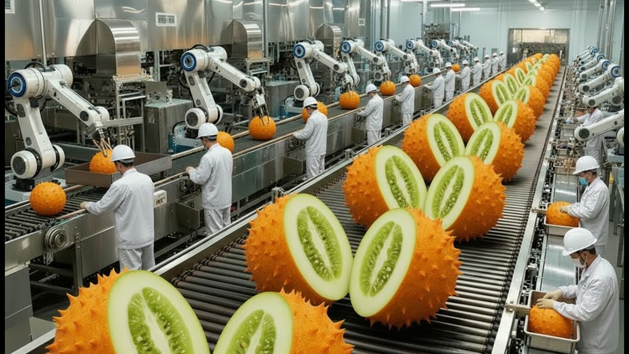 Inside the 280,000 LB U.S. Horned Melon (Kiwano) Processing Factory – The HYPNOTIC Production