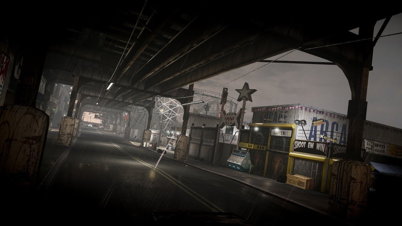 GTA 4 - Rain, Town Ambience, Walking around the block ASMR