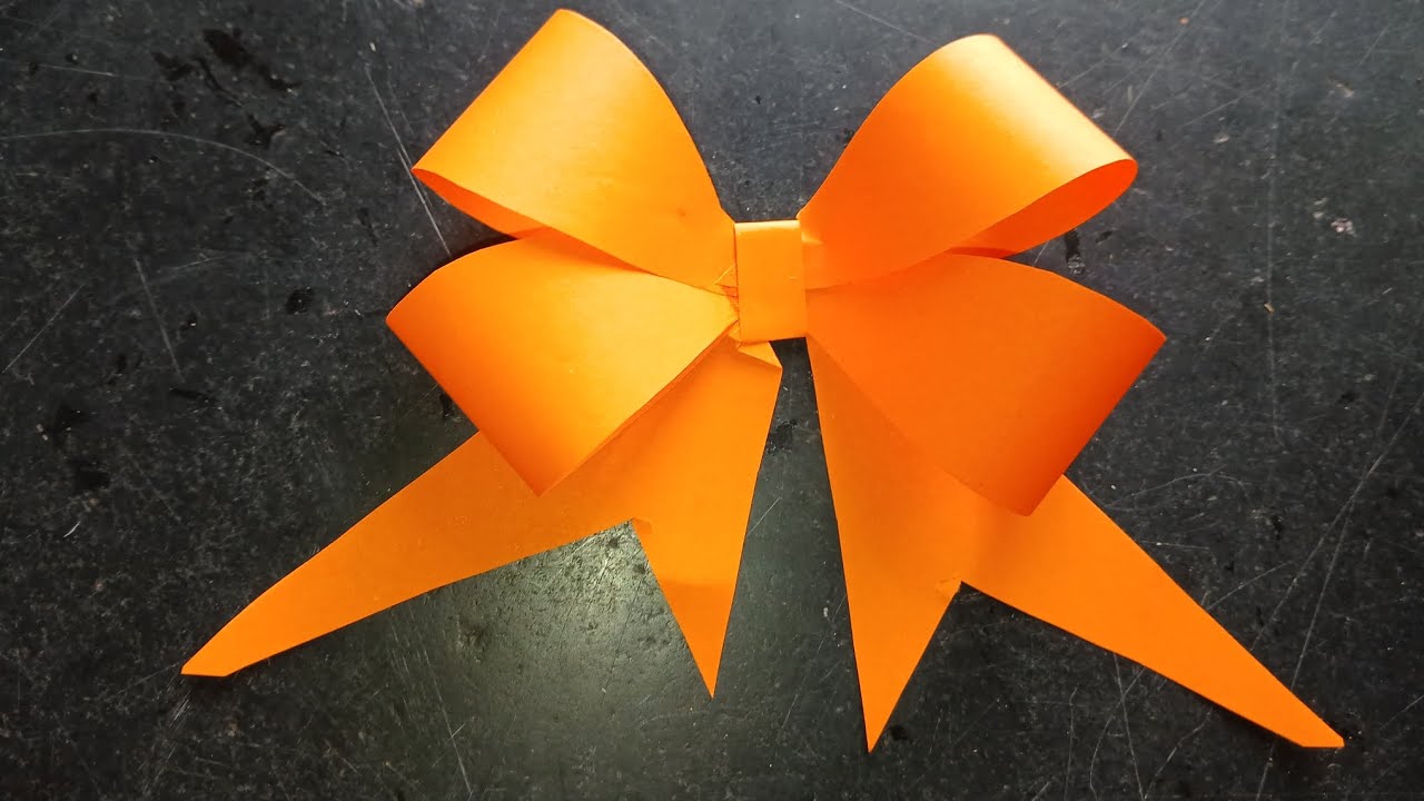 How to make paper Bow gift warpping craft /diy paper bow gift craft