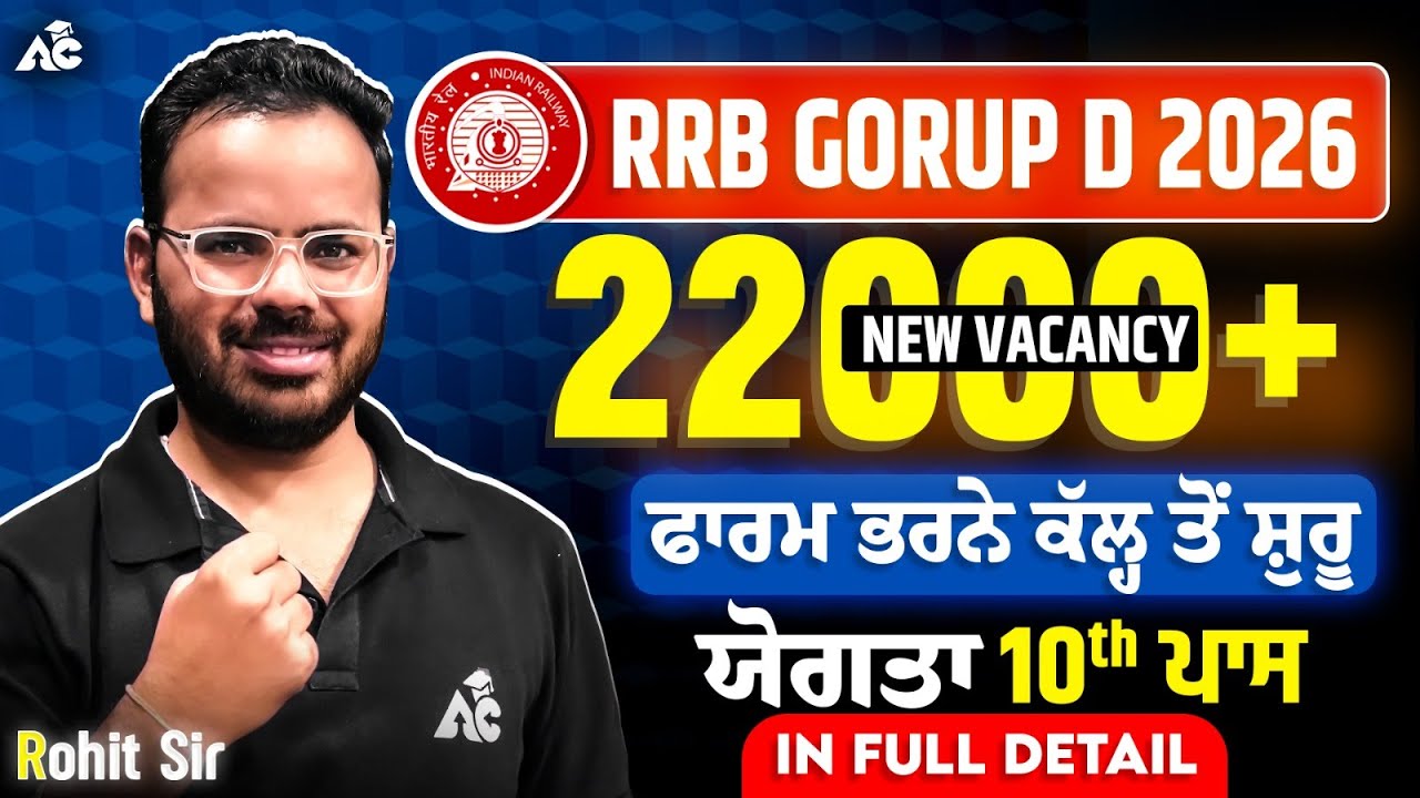 RRB Group D 2026 BIG Update 🚆 | 22000+ Posts | Full Details By Rohit Sir & Khan Sir