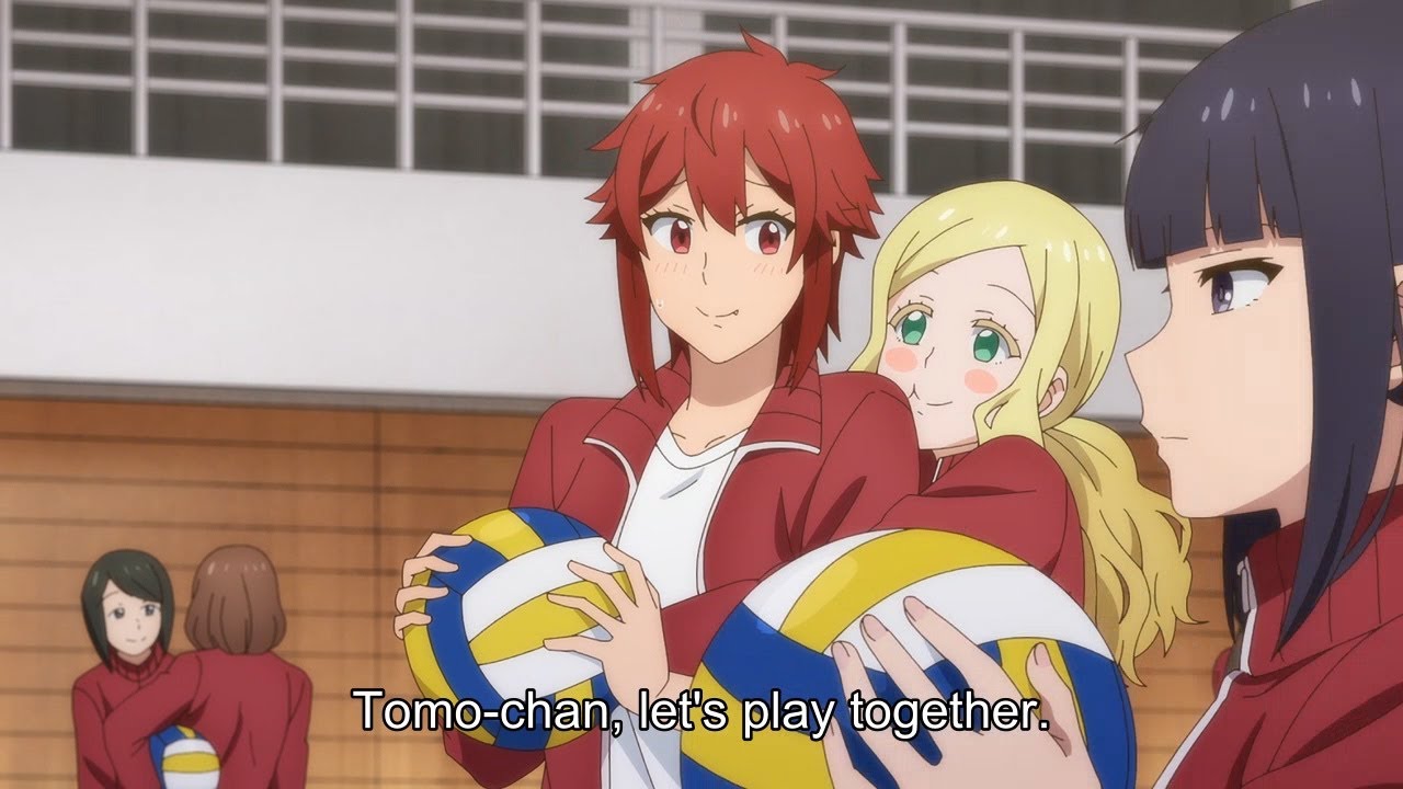 Carol's breasts touched Tomo's body making her blush with embarrassment Ep 4 [ Tomo-chan Is a Girl ]