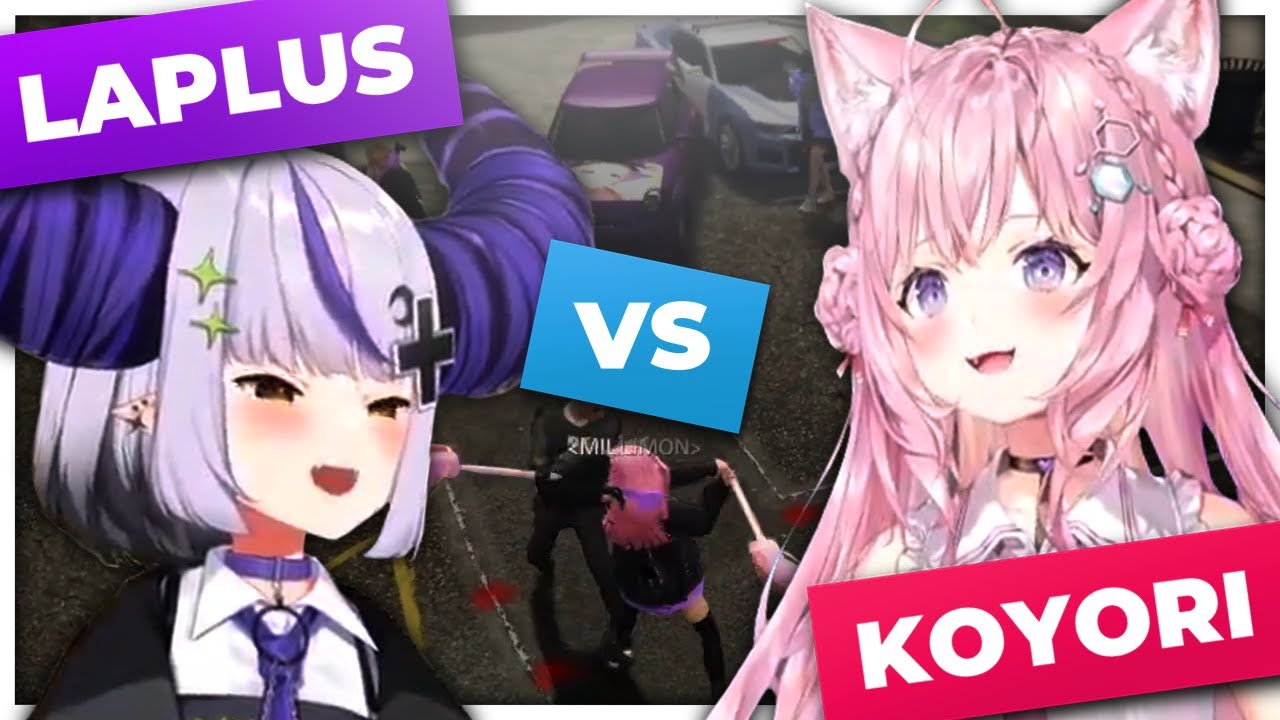 【#holoGTA】Koyori Vs Laplus Unicorn Battle [Eng Sub/Hololive Clip]