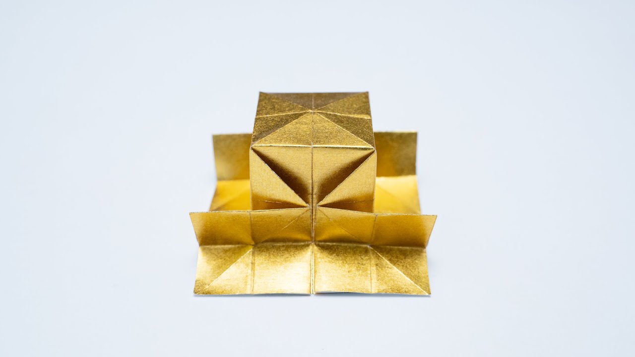 Geometric Origami Tutorial:  Banded Cube  #geometry  #origami #kamioristudio