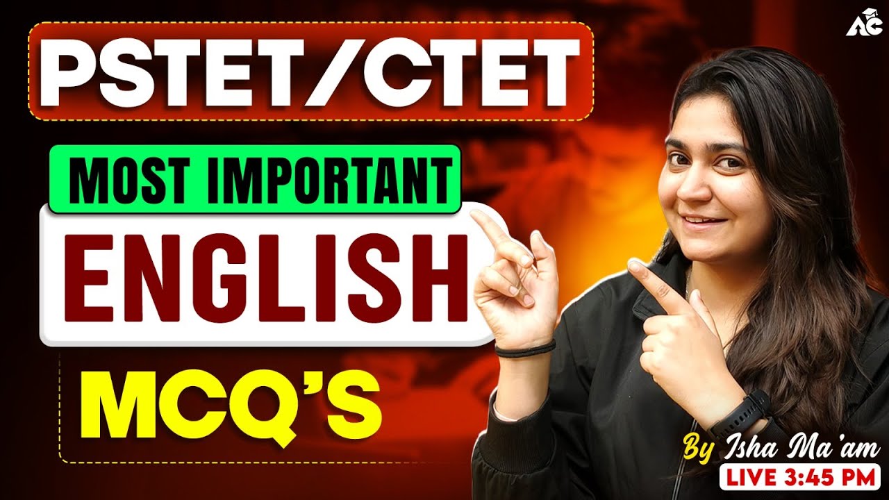 PSTET Exam Preparation 2026 | CTET English MCQ'S | Complete Practice By Isha Mam