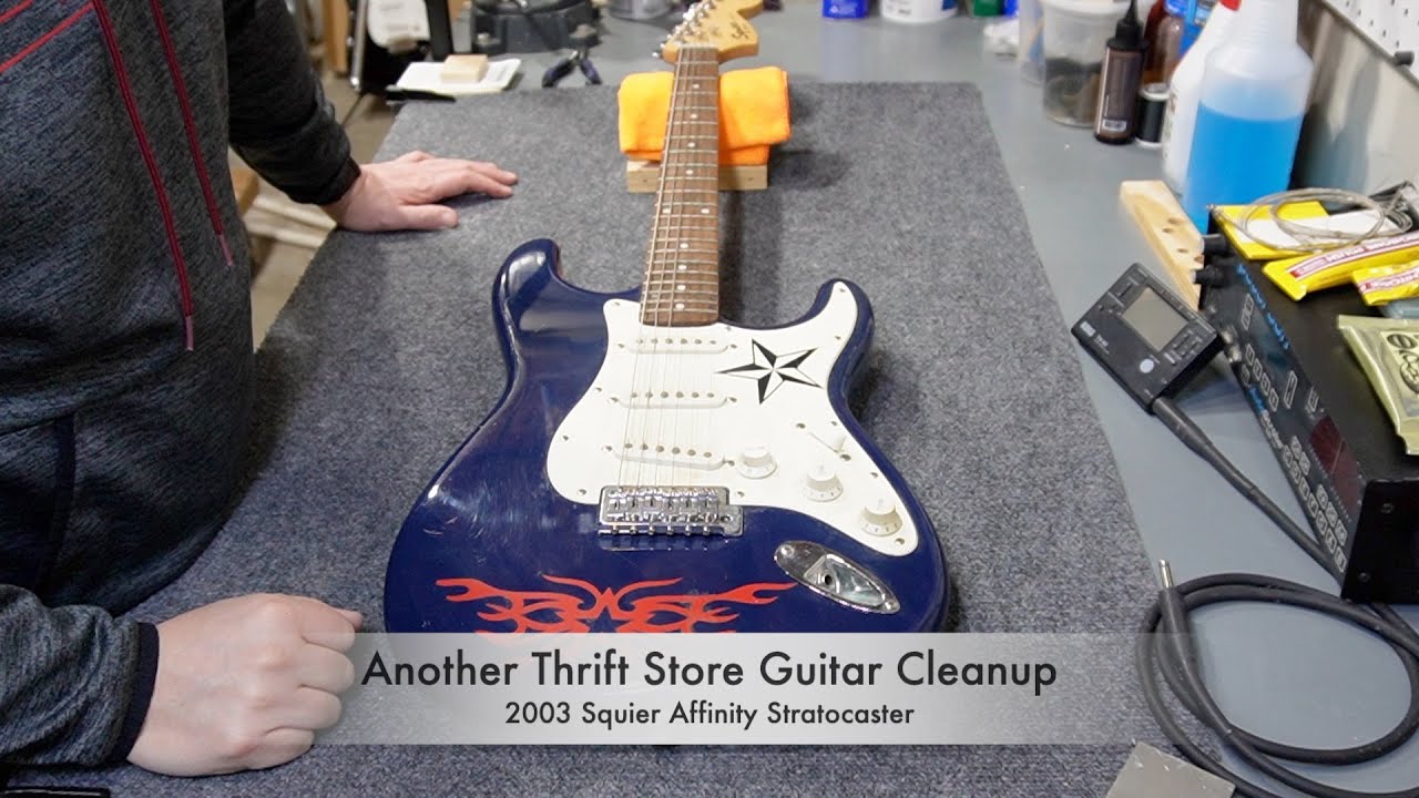2003 Squier Affinity Stratocaster: ещё один ремонт, реставрация и настройка гитары из комиссионно...