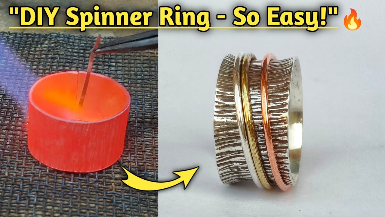 DIY Silver Spinner Ring/Handmade Ring Tutorial/jewelry making