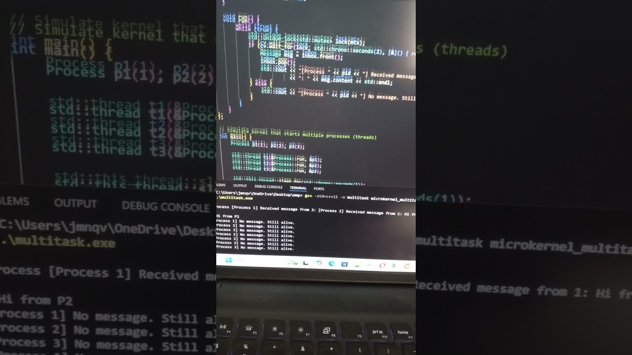 microkernel multitasking CPP code