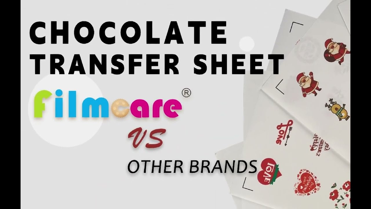 Chocolate transfer sheet with high definition effect