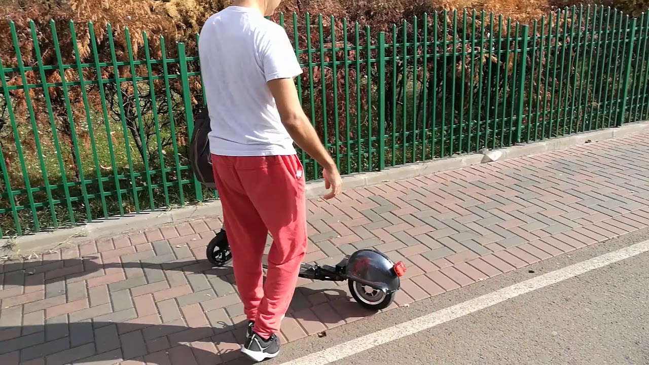 Electric scooter made with hoverboard parts