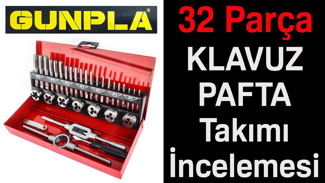 GUNPLA 32 Par&ccedil;a Metrik Klavuz ve Pafta Takımı İncelemesi