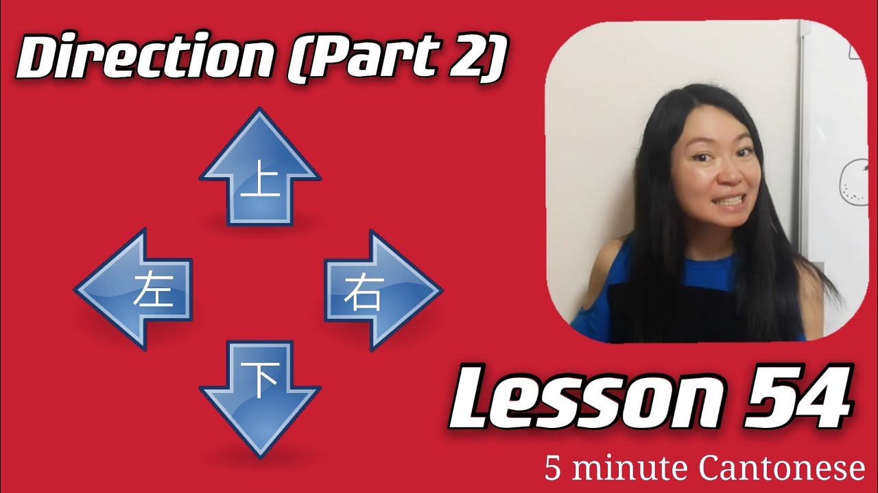 Cantonese Lesson 54: DIRECTION Part 2 (top, under, left, right 上下左右) #learncantonese
