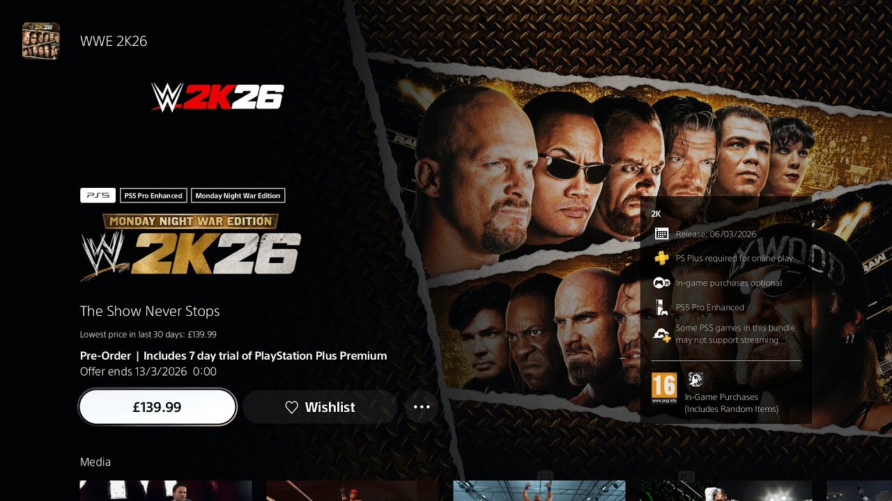 WWE 2K26 - All Editions / Price + And What Is Included (PS5)