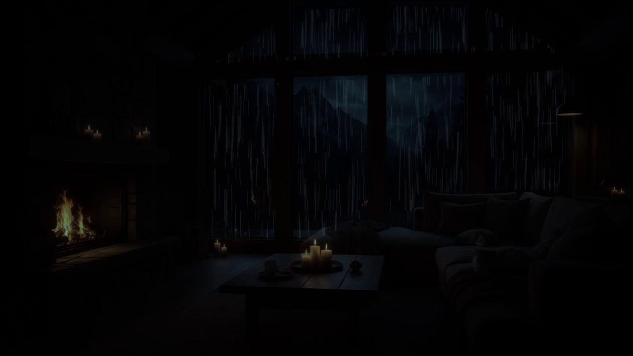 Sleep Fast in 3 Minutes 🌧️ Strong Rain and Thunder Sounds in Forest Nature for Relaxation