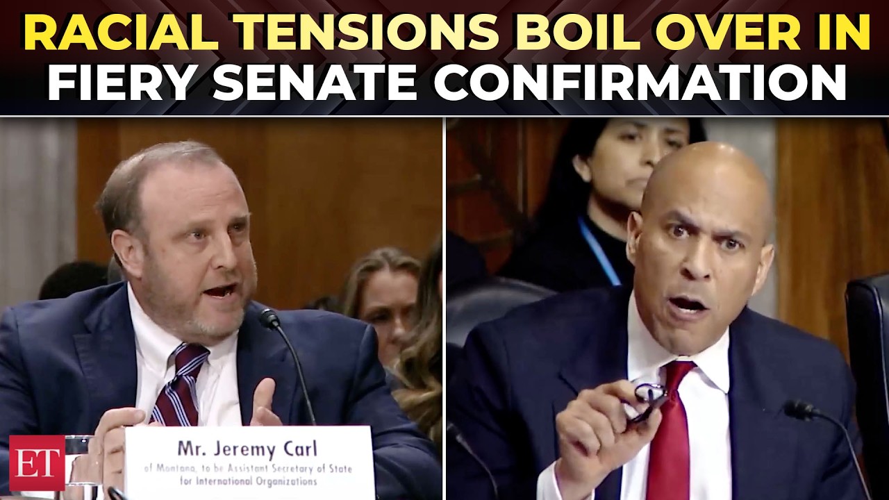 'You judging me on basis of my skin?': Booker erupts at Trump nominee Carl in fiery senate clash