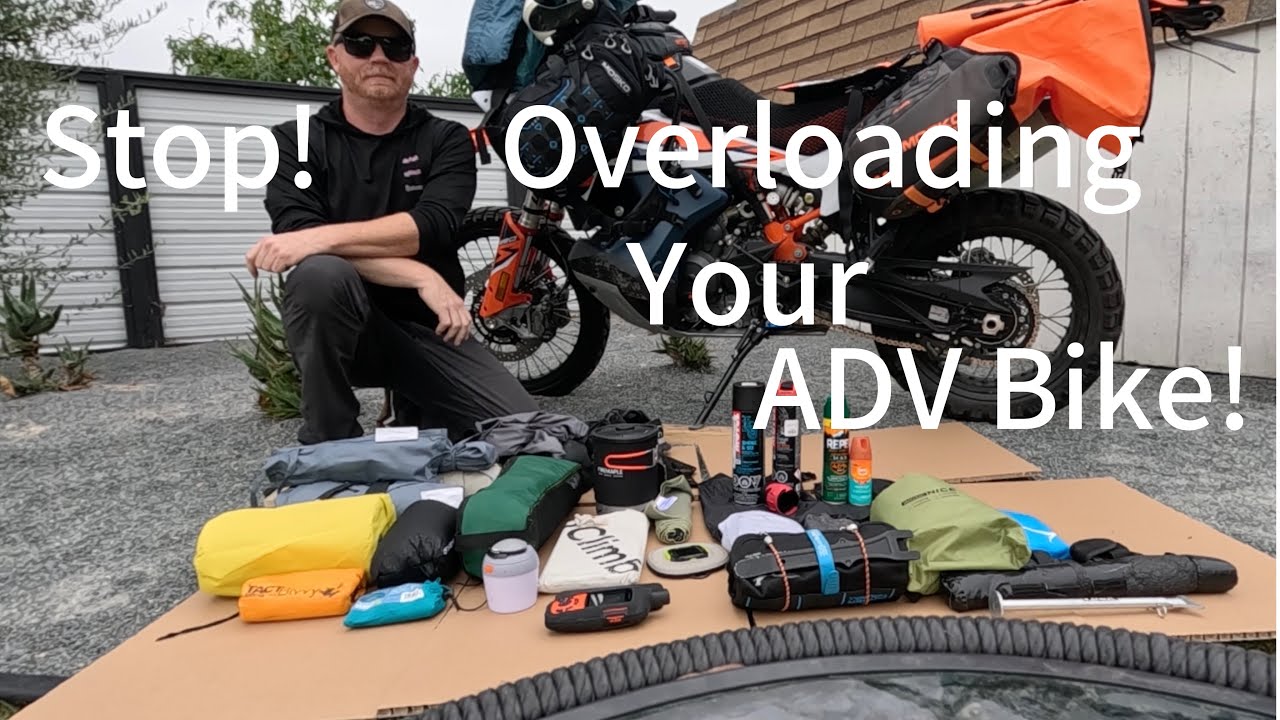 Don't overload your adventure bike!