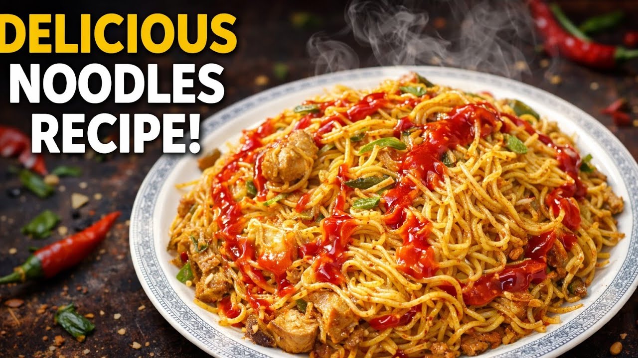 Easy Chicken Spaghetti Recipe | گھر میں آسان چکن اسپگیٹی | Chicken Noodles Recipe |  Chicken Recipe