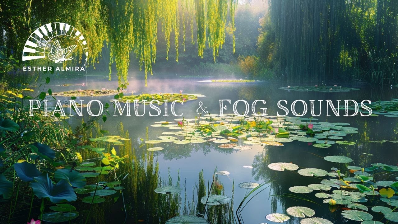 Soft Piano Music - Quiet Lotus Pond - Sleep and Relax with Soft Melodies and Frogs Croaking🌿
