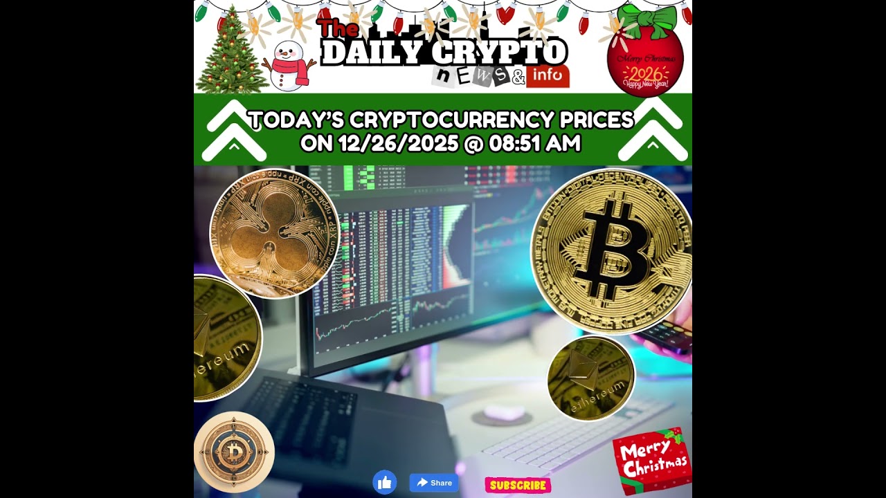 Crypto Market Update  Dec 26, 2025 | 08:51AM 