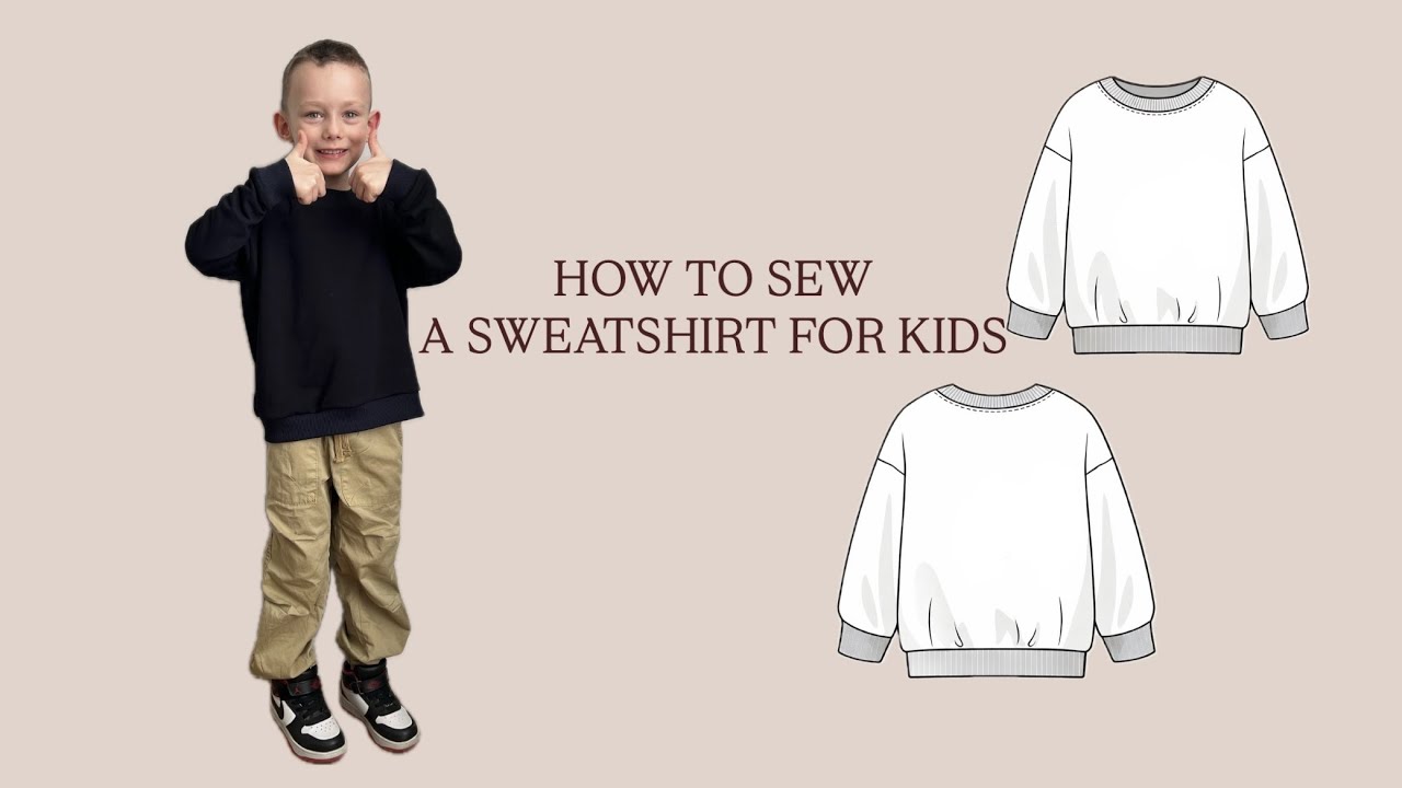 How to sew a sweatshirt for kids🪡