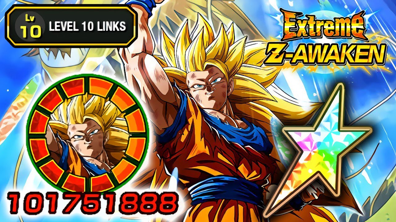 100% EZA TEQ LR SUPER SAIYAN 3 GOKU LEVEL 10 LINKS!!! Dragon Ball Z Dokkan Battle